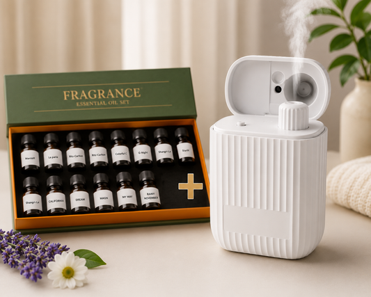 Luxe Pocket Diffuser Wit inclusief 14 verschillende aroma's